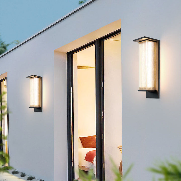 Modern Rectangular Solar LED Wall Sconce