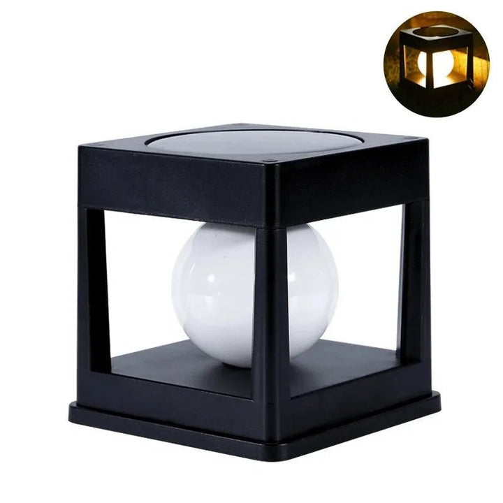 Modern Square Solar LED Globe Floor Light