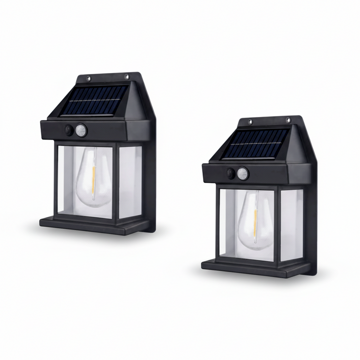 Modern Square Solar LED Wall Lantern