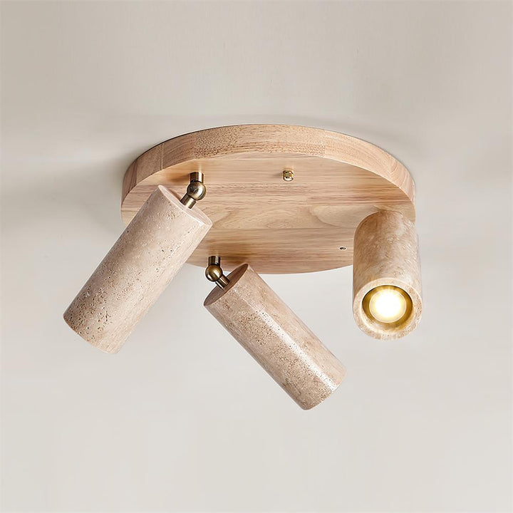 Milzyra ceiling lamp from below showing three E27 spots