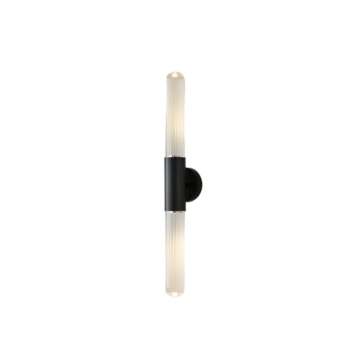 Nordic Brass Water-Ripple Glass Wall Sconce LED