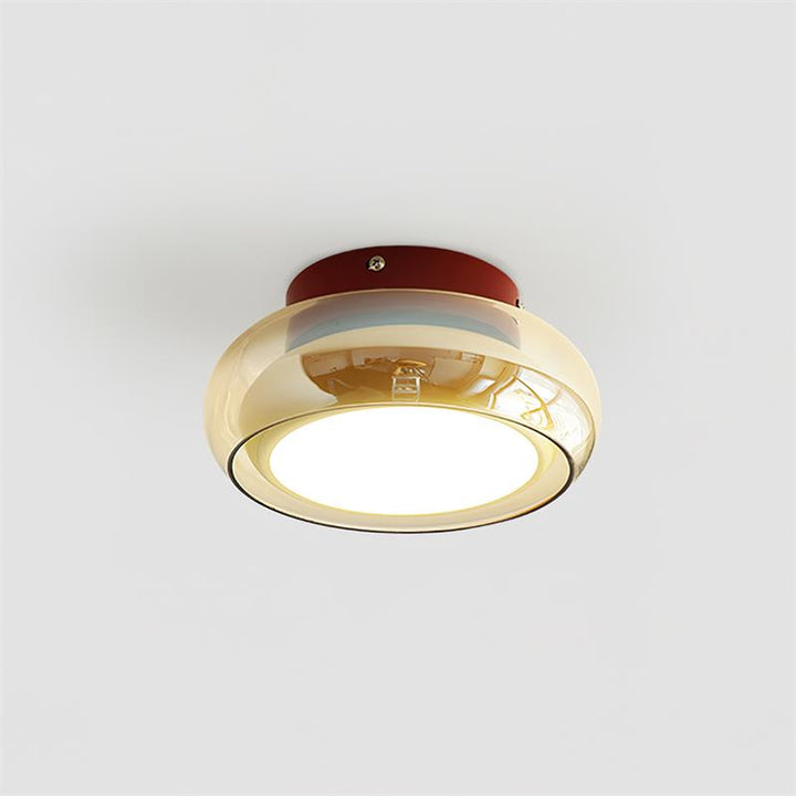 June Retro Glass Flush Light