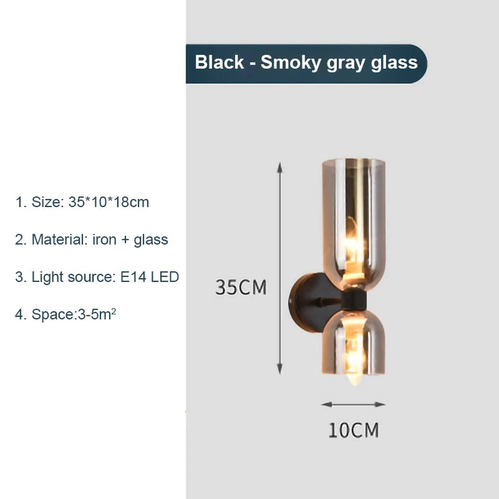 Nordic Glass Globe LED Wall Light — Up/Down Sconce UK
