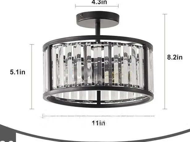 Industrial black iron ceiling light styled lifestyle photo