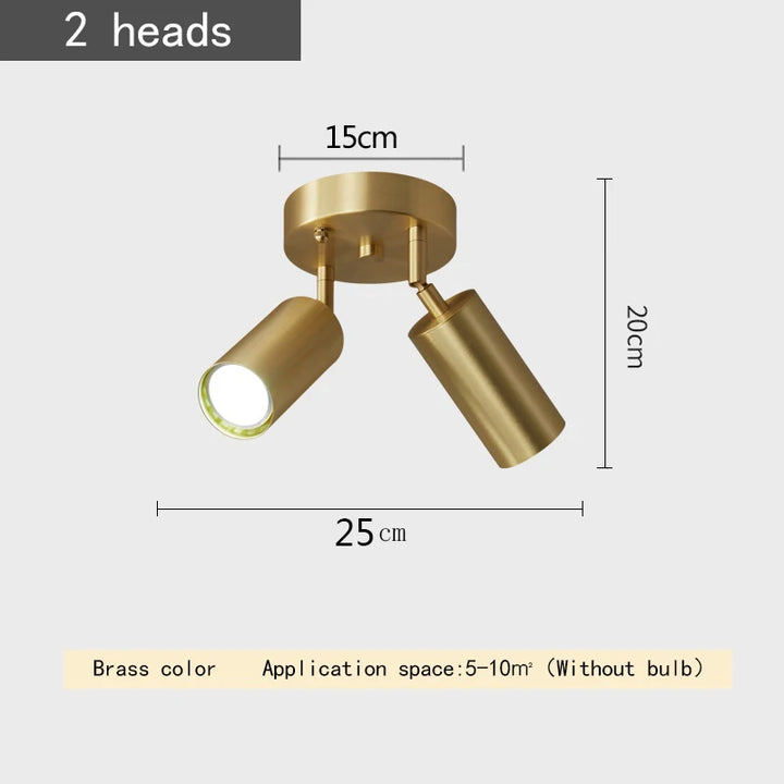 OUDELADI Brass Ceiling Light — Modern Nordic Dining & Bedroom Lamp