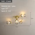 Gold - 4 cups / Gradient blue / Cool white light