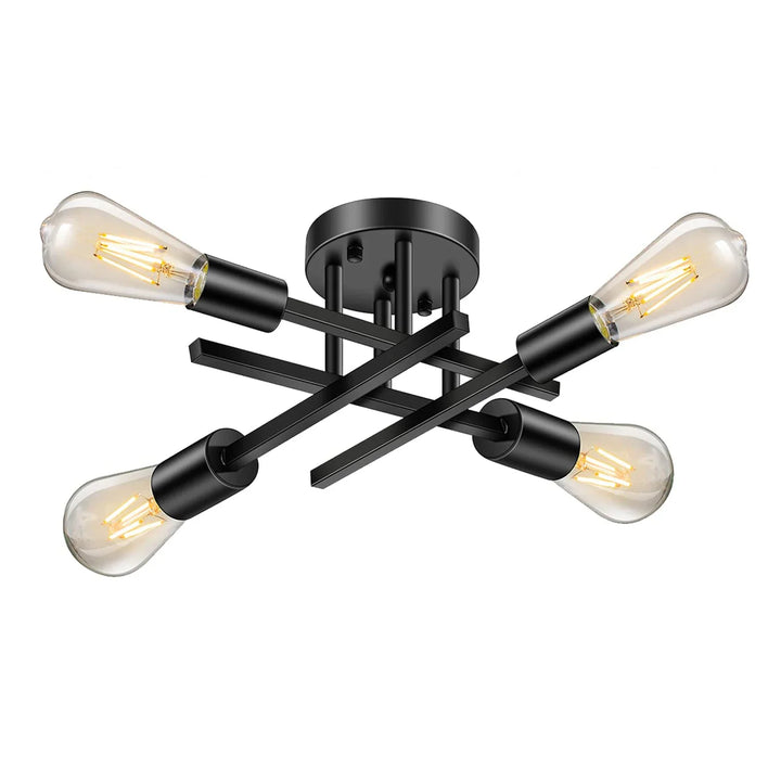 Zyrelise Sputnik ceiling lamp – 6-light installed in living room