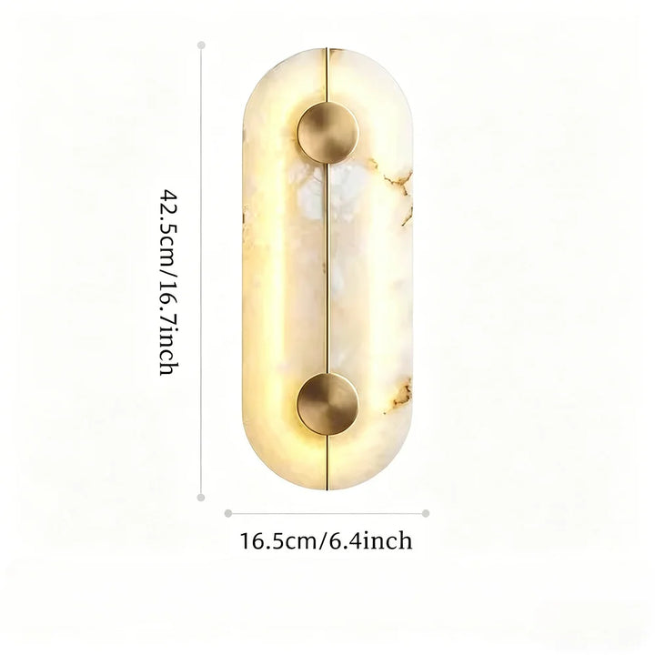 Modern Alabaster Marble Wall Sconce — Luxury Bedside & Hallway Light