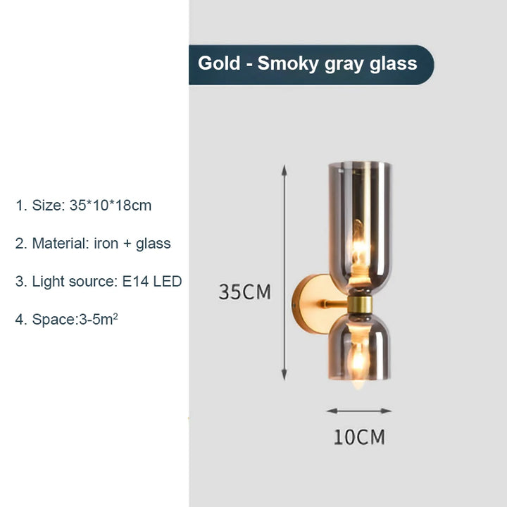 Nordic Glass Globe LED Wall Light — Up/Down Sconce UK