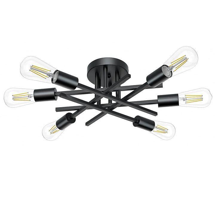Zyrelise Sputnik lamp powder-coated iron close-up