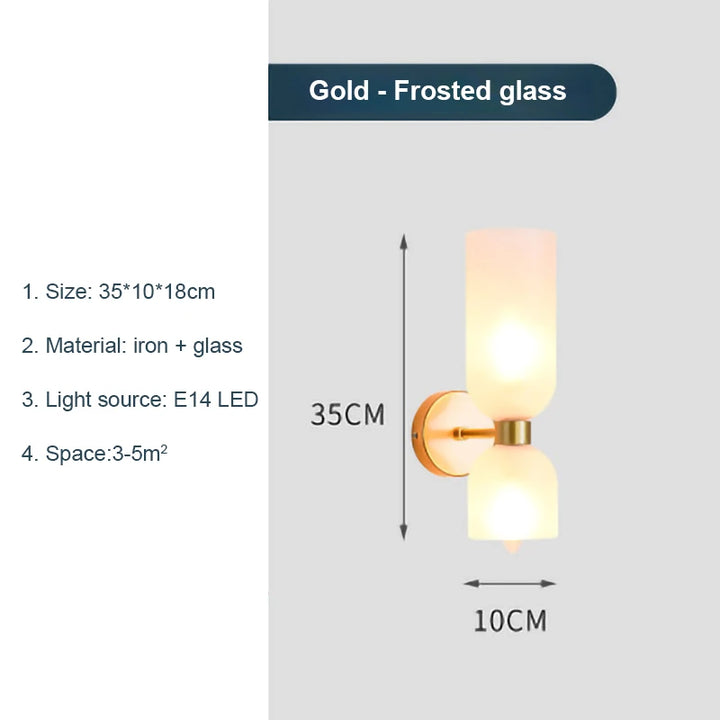 Nordic Glass Globe LED Wall Light — Up/Down Sconce UK