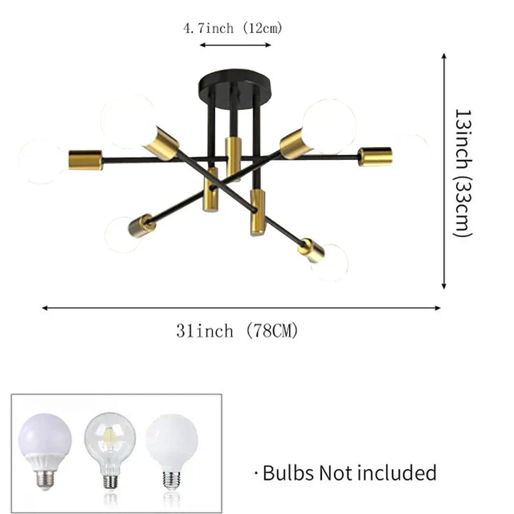 Draxion retro ceiling lamp product shot on white background