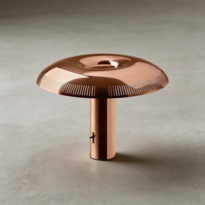 Conmni modern LED table lamp on living room sideboard
