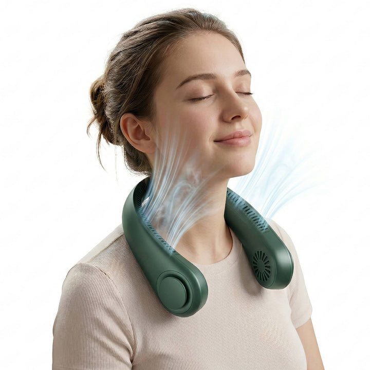 Hands-Free Portable Neck Fan — 5-Speed Rechargeable Silent Cooling