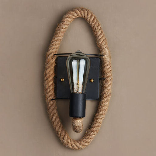Rope wall sconce dimensions and scale reference