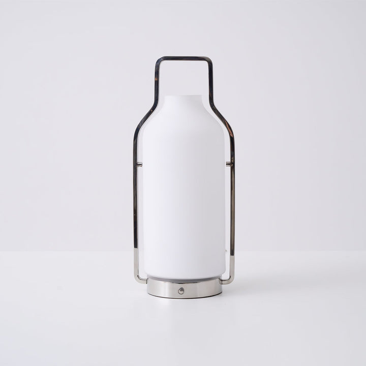 Vintellea vintage lantern table lamp lit at night