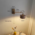 LED Trichromatic Light / Wood Color Wall Lamp