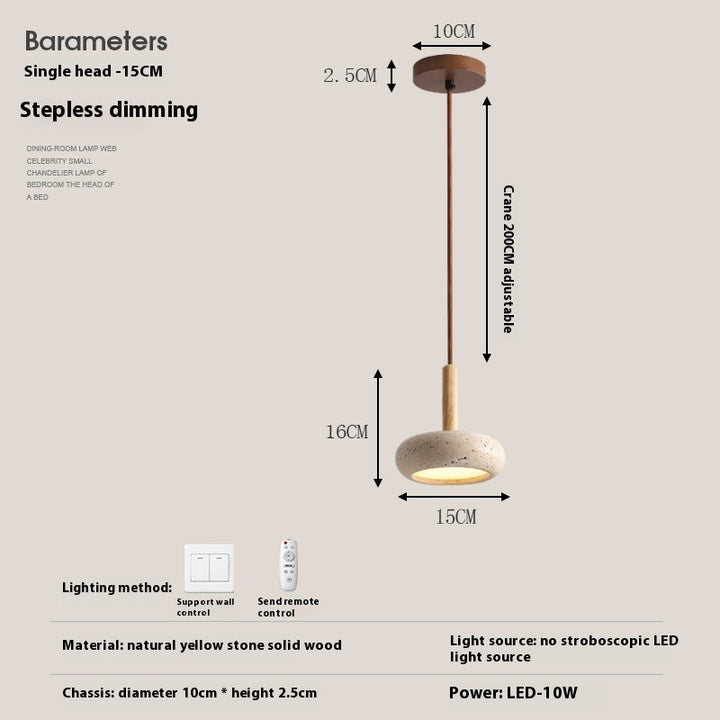 Terrazzo pendant light – on transparent background, full silhouette