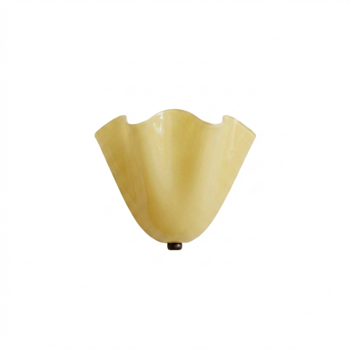 Retro stained glass shell LED wall sconce in vintage interior