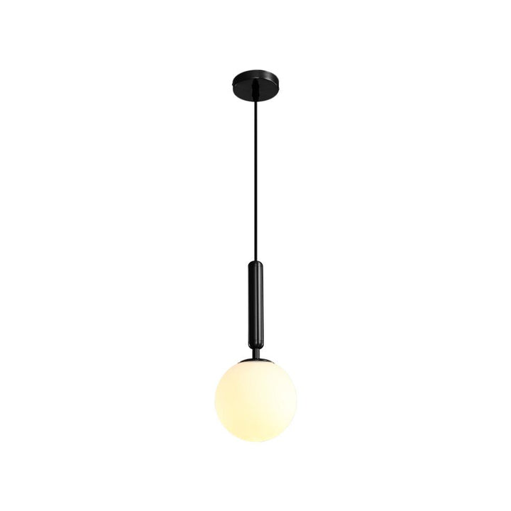 Ljoma Mid-Century Glass Globe Pendant Light — Brass or Black
