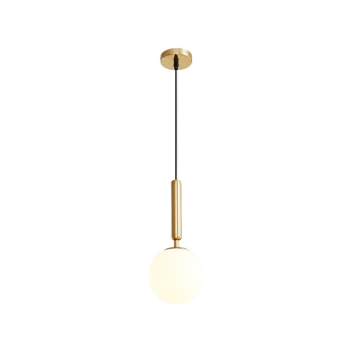 Ljoma Mid-Century Glass Globe Pendant Light — Brass or Black