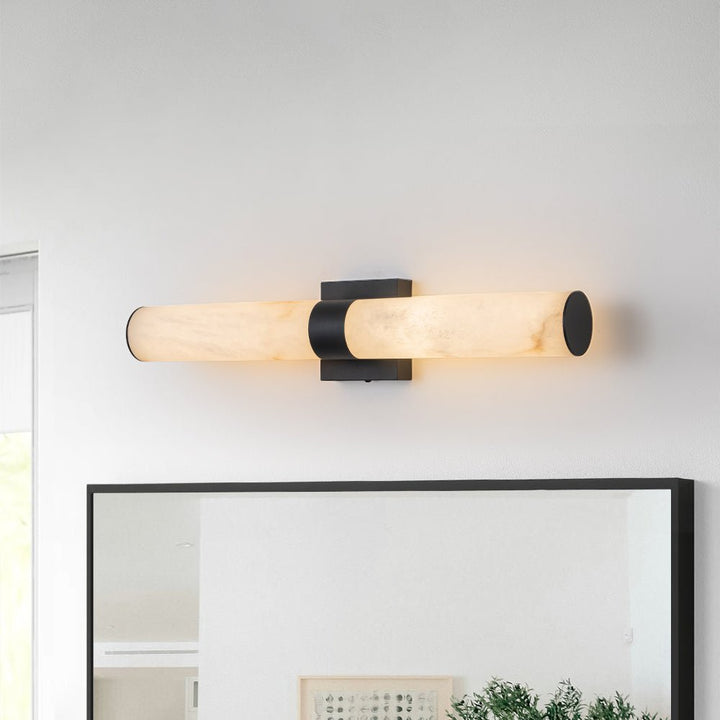 Glitre LED Linear Alabaster Bathroom Wall Sconce 60cm