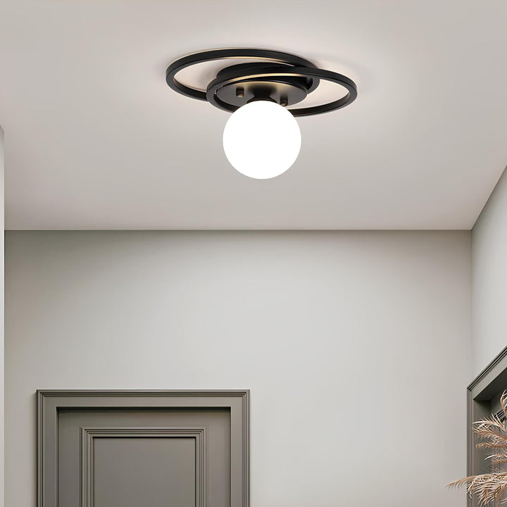 Alura spherical ceiling light close-up metal detail
