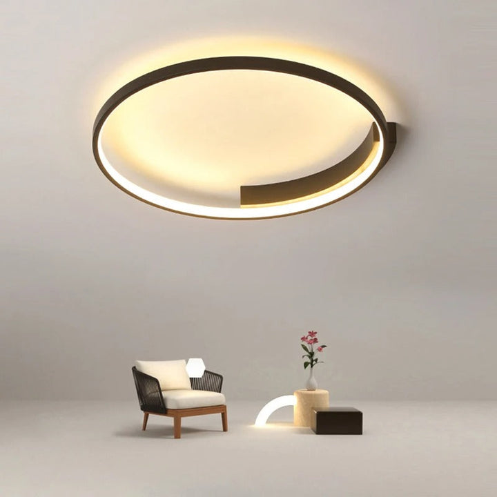 Aurenza warm white LED ceiling light close-up detail shot
