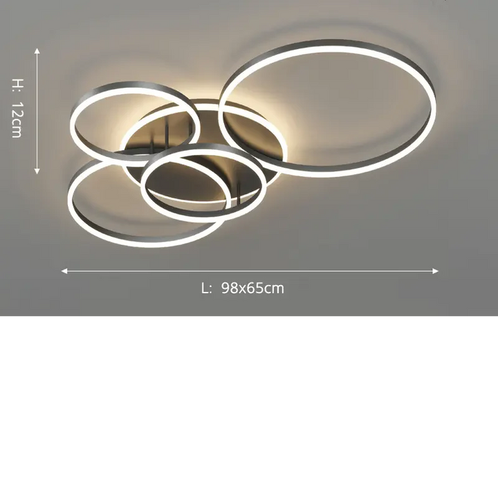 Velia ceiling light open geometric aluminium frame detail