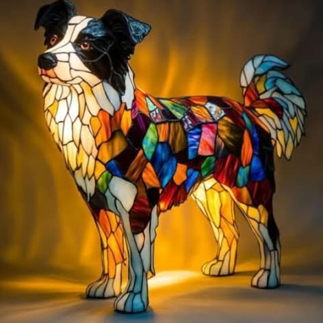 Lunaro dog breed night light close-up of warm LED glow